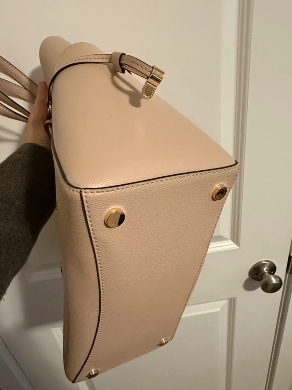 NWT! Michael Kors Pink Beige Saffiano Leather Tote - Picture 8 of 8